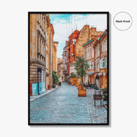 Lviv Fine Art Photo Print, Old Town Street, Ukraine Wall Decor Poster, Lvov