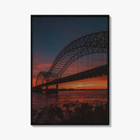 Memphis Fine Art Photo Print, Hernando de Soto Bridge, Tennessee, Wall Art Poster