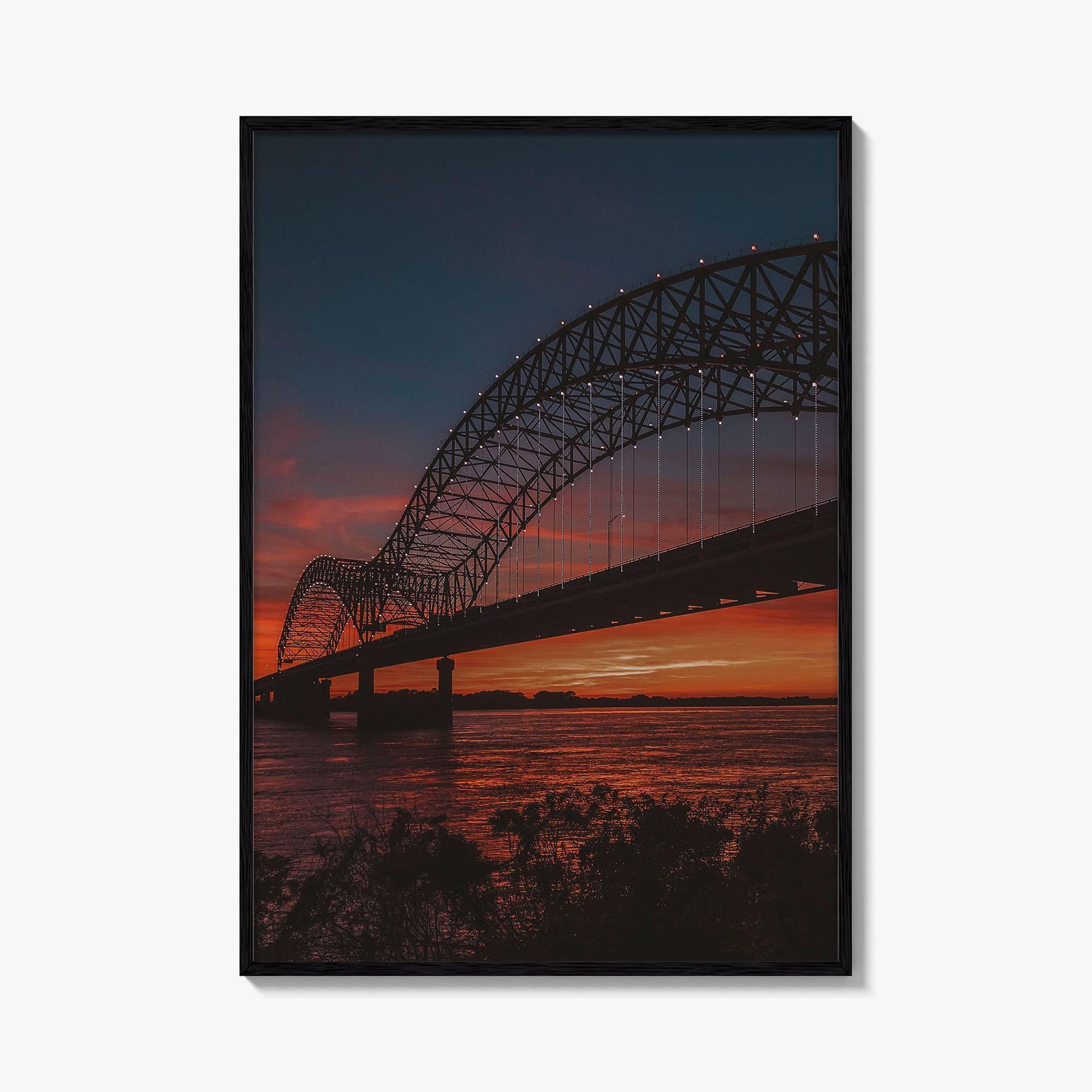 Memphis Fine Art Photo Print, Hernando de Soto Bridge, Tennessee, Wall Art Poster