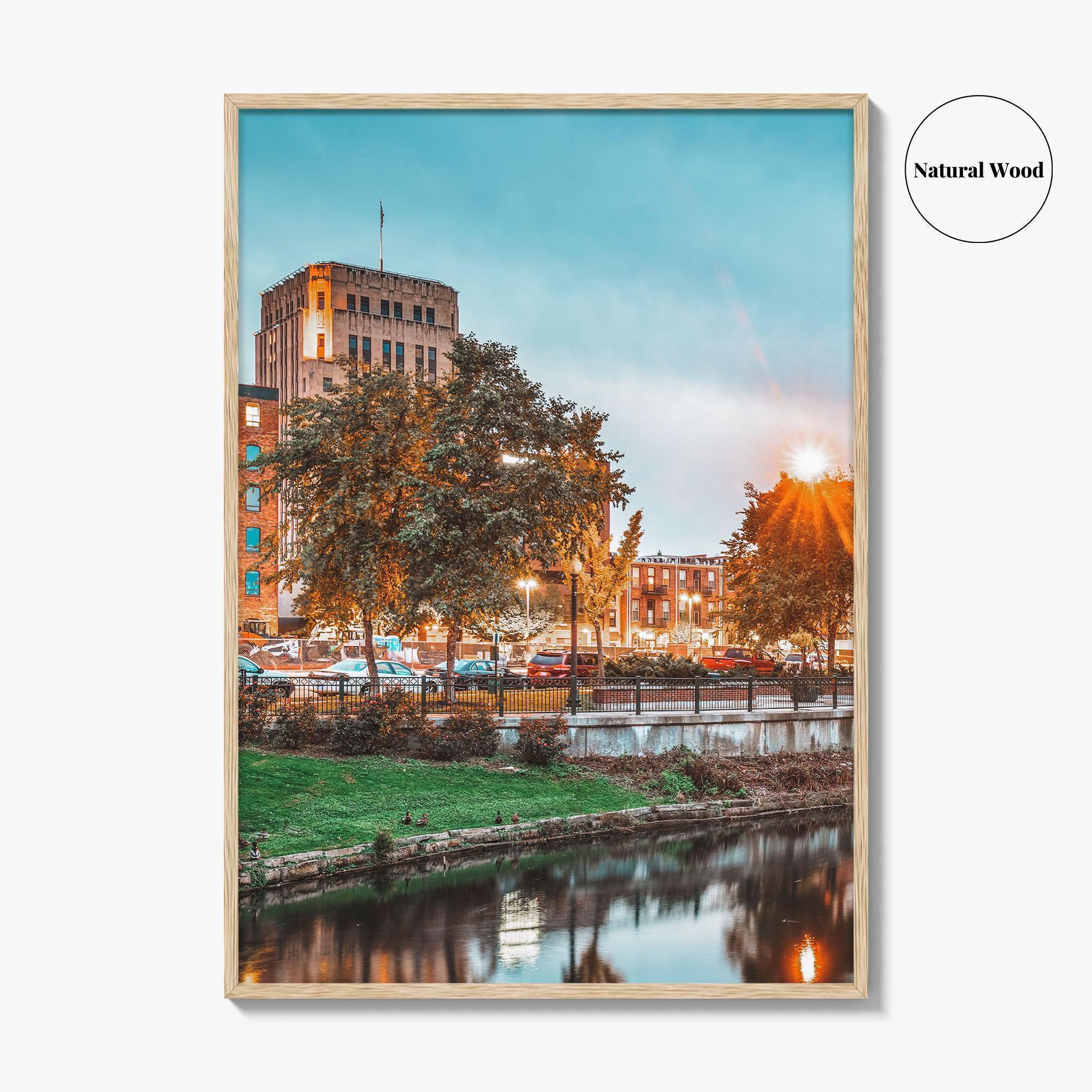 Kalamazoo Fine Art Photo Print, Michigan USA Downtown Wall Poster