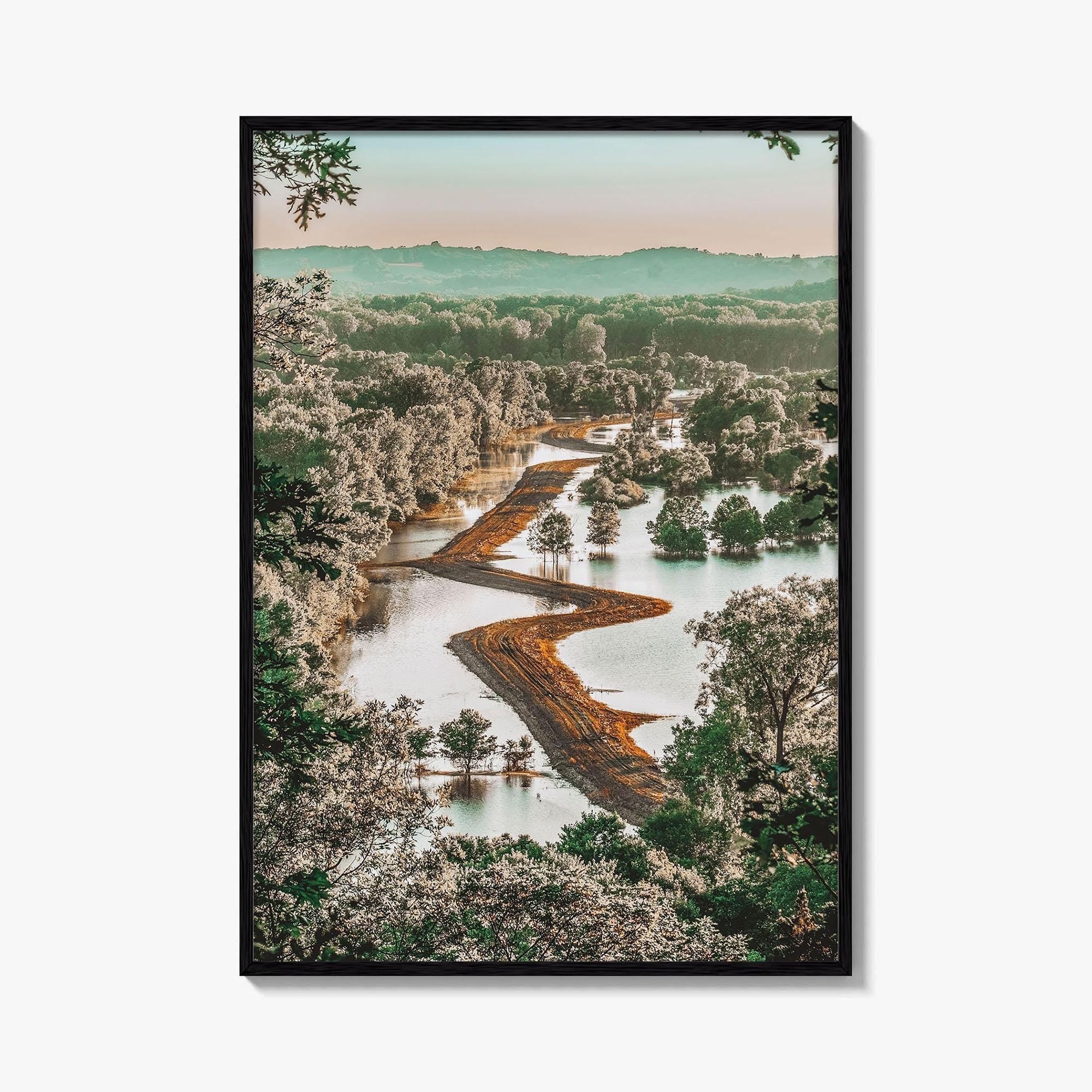 Missouri Fine Art Photo Print, Missouri River Floodplain Landscape, USA Poster