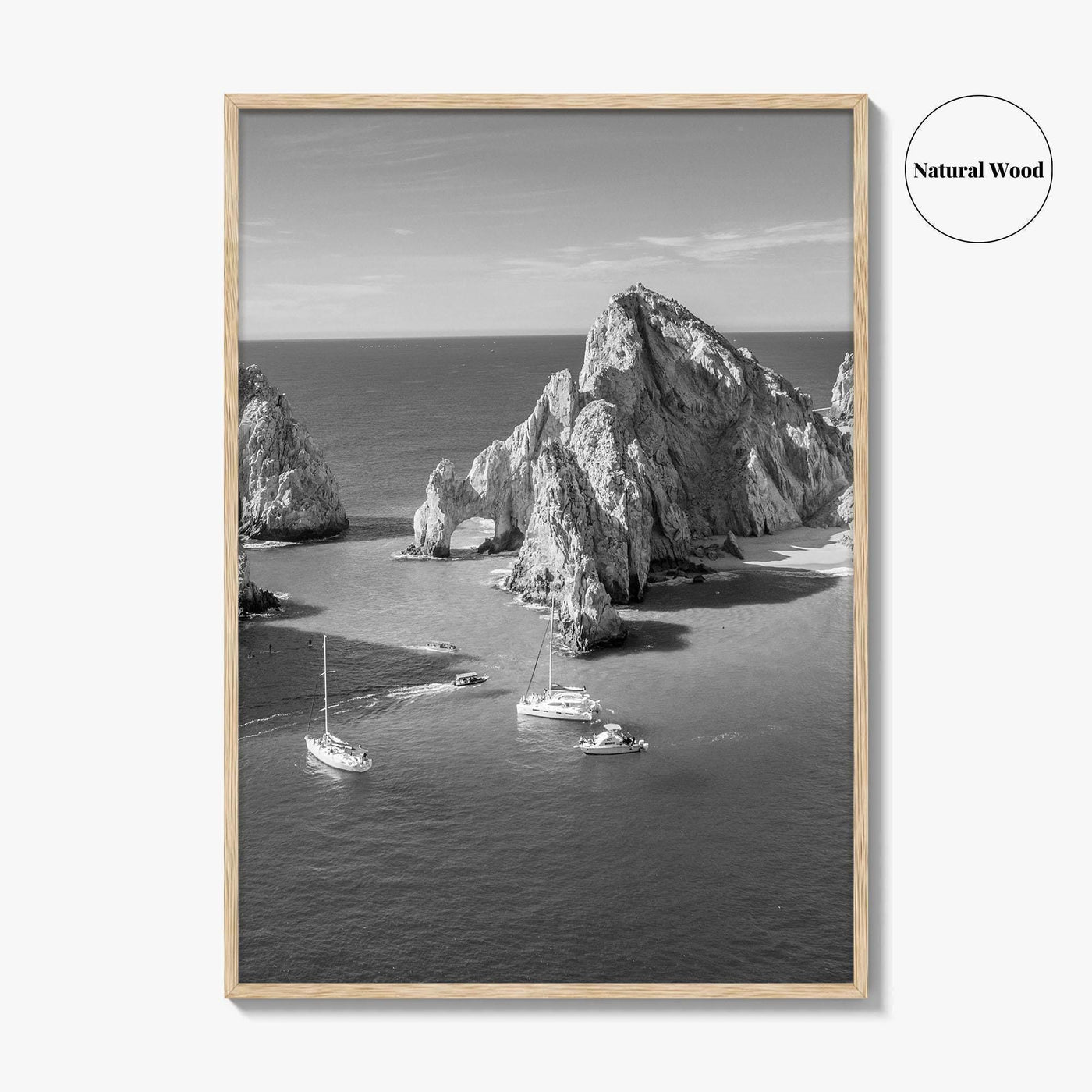 Cabo San Lucas Black and White Fine Art Photo Print, Mexico Poster