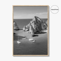 Cabo San Lucas Black and White Fine Art Photo Print, Mexico Poster