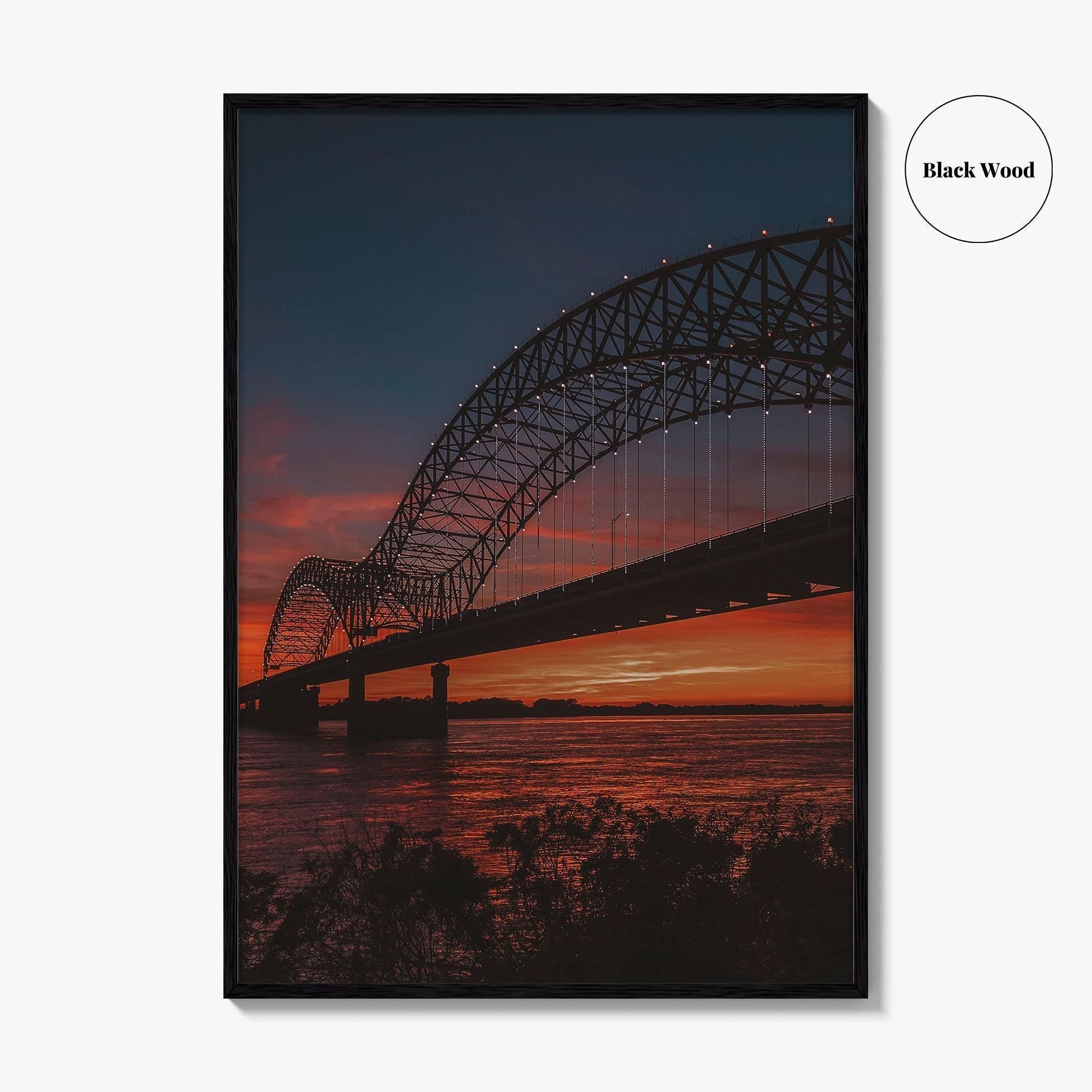 Memphis Fine Art Photo Print, Hernando de Soto Bridge, Tennessee, Wall Art Poster