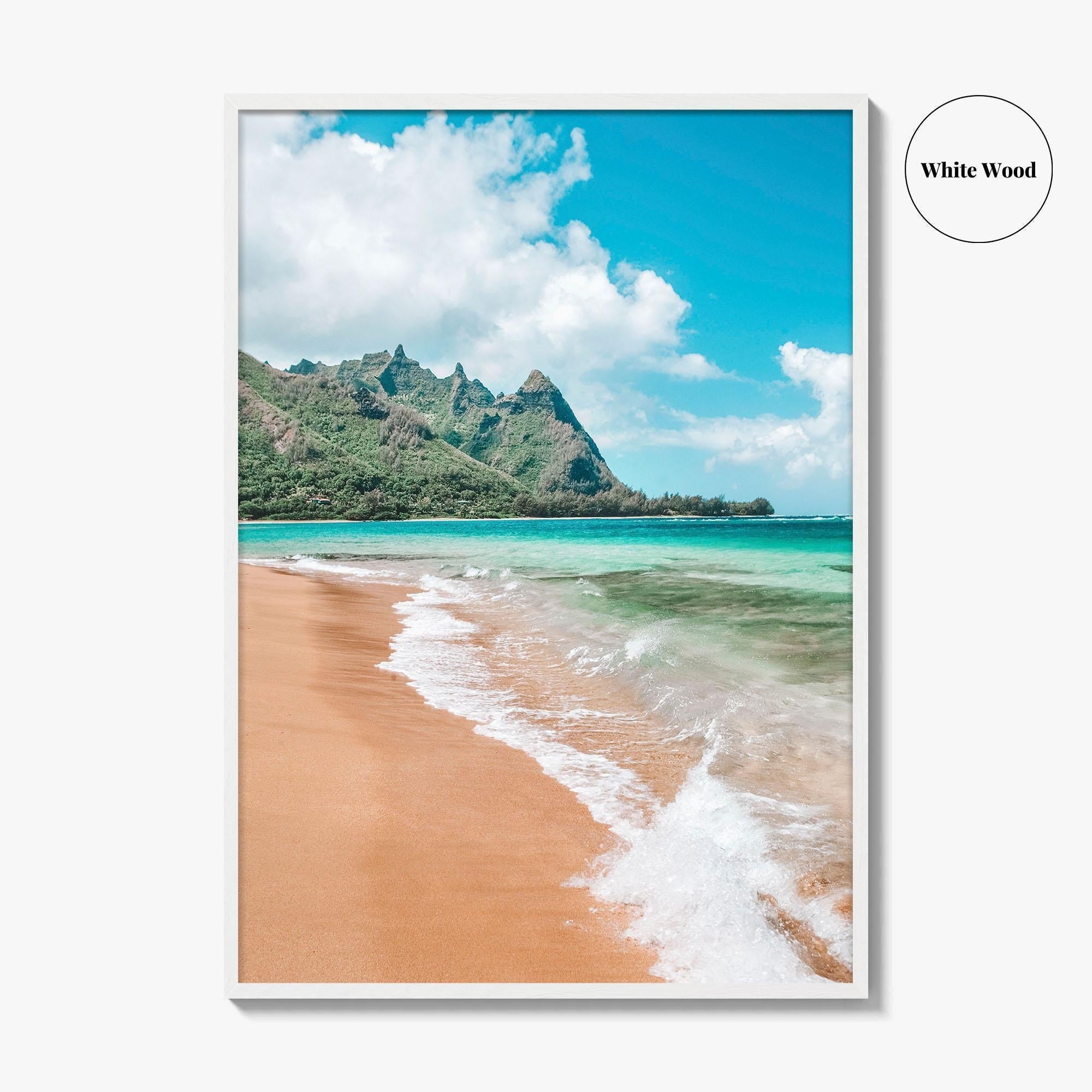 Kauai Fine Art Photo Print, Tunnels Beach Seascape, North Shore, Hawaii USA Poster