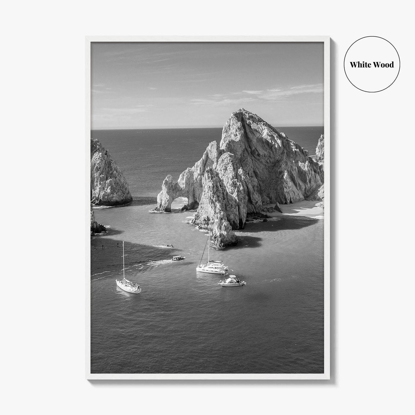 Cabo San Lucas Black and White Fine Art Photo Print, Mexico Poster