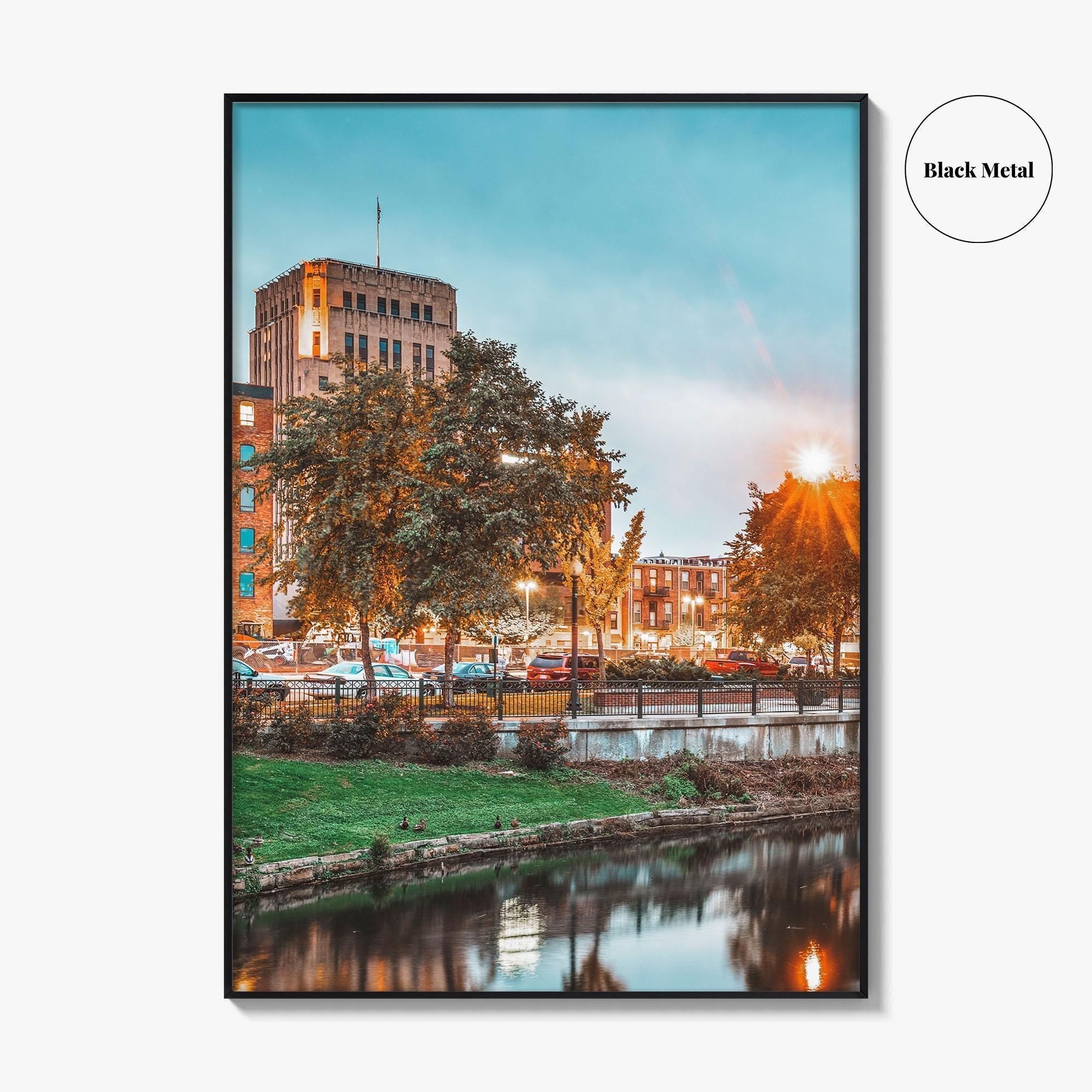 Kalamazoo Fine Art Photo Print, Michigan USA Downtown Wall Poster