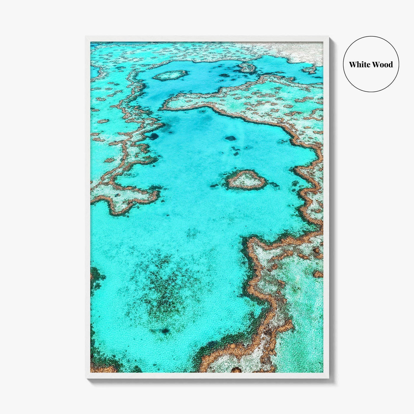 Great Barrier Reef Fine Art Photo Print, Heart Reef Whitsundays Queensland Australia Poster