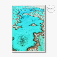 Great Barrier Reef Fine Art Photo Print, Heart Reef Whitsundays Queensland Australia Poster