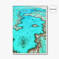 Great Barrier Reef Fine Art Photo Print, Heart Reef Whitsundays Queensland Australia Poster