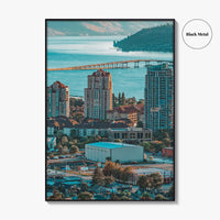 Kelowna Skyline Fine Art Photo Print, Okanagan Lake, Knox Mountain, British Columbia Poster