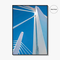 Milwaukee Blue Fine Art Photo Print, Wisconsin Wall Decor Poster, USA Bridge Photo