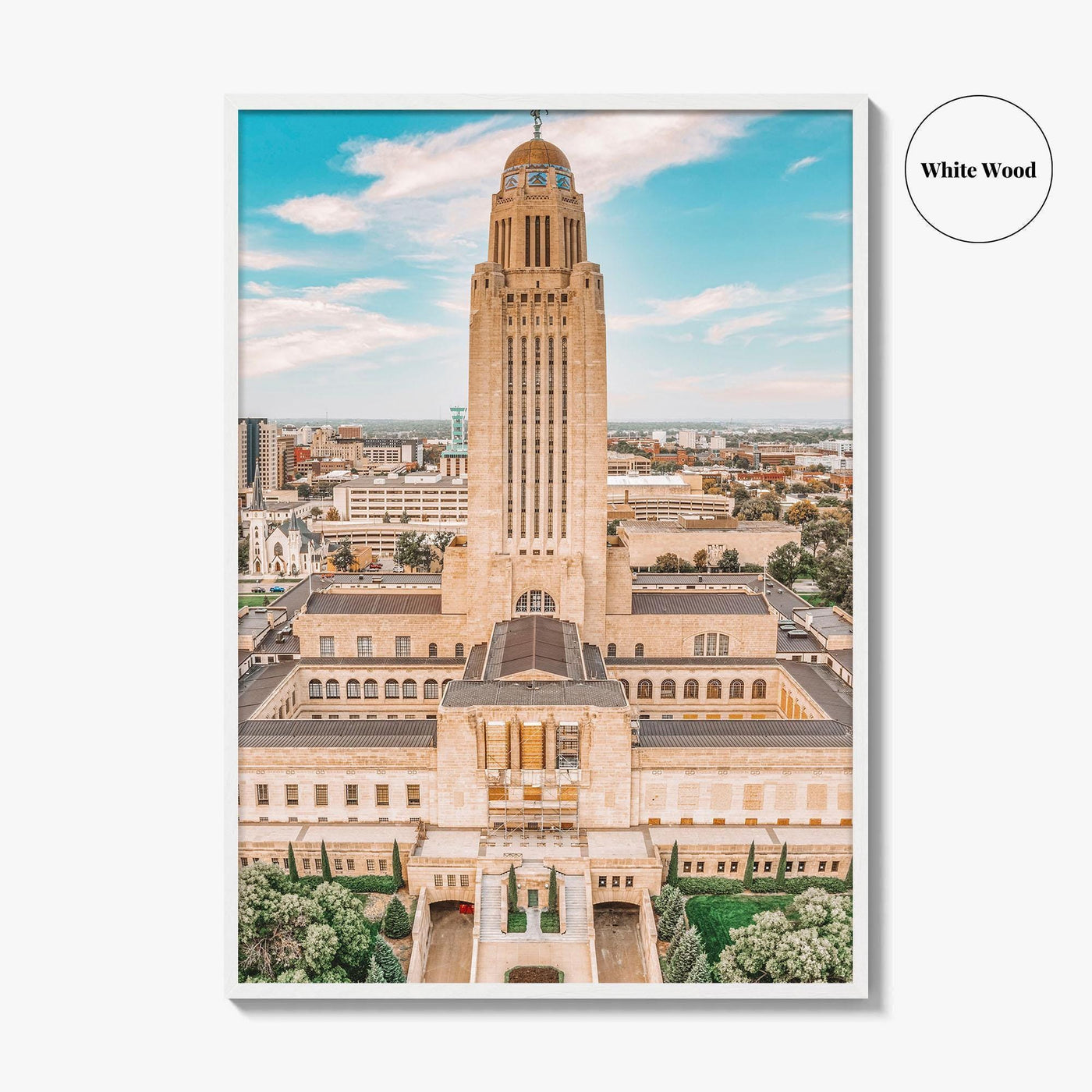 Lincoln Fine Art Photo Print, Nebraska State Capitol Poster, Downtown Wall Decor, USA