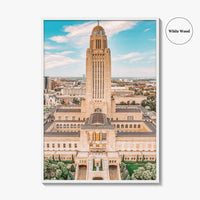 Lincoln Fine Art Photo Print, Nebraska State Capitol Poster, Downtown Wall Decor, USA