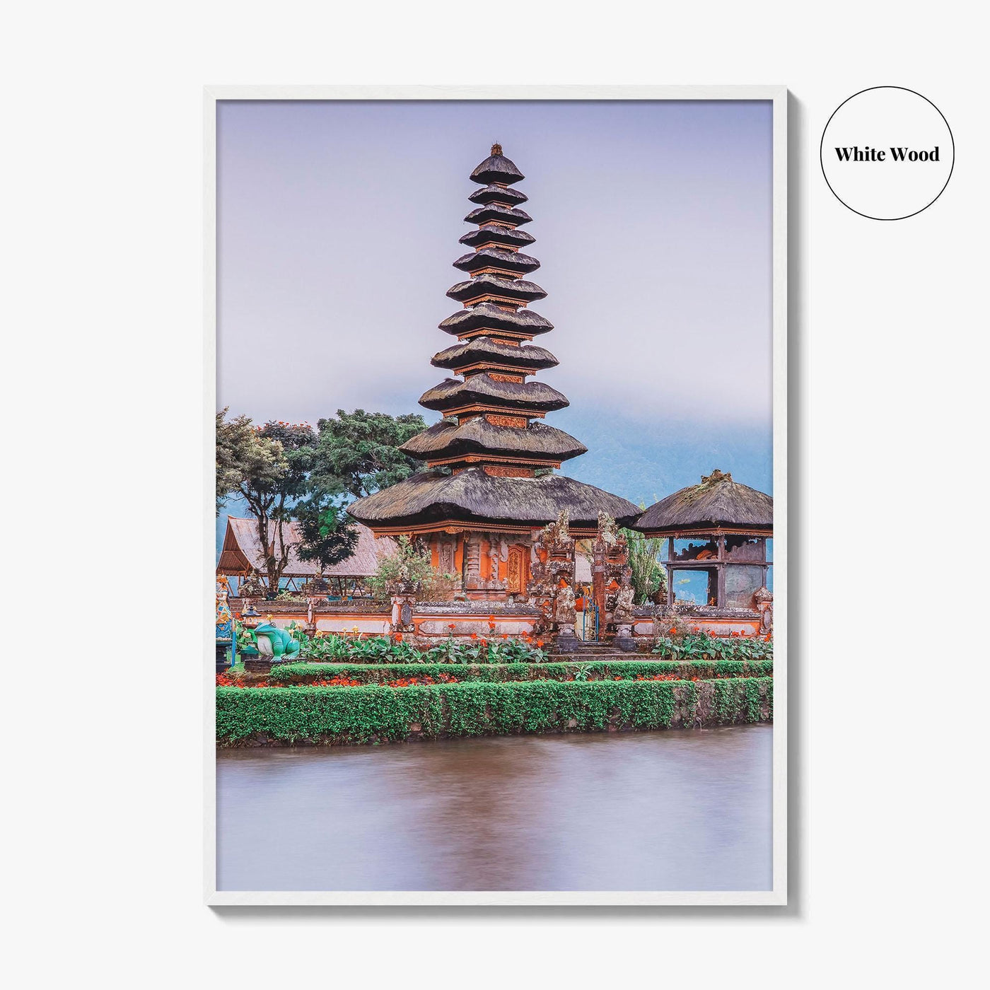 Bali Fine Art Photo Print, Ulun Danu Bratan Temple, Bratan Lake Indonesia Poster