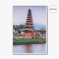 Bali Fine Art Photo Print, Ulun Danu Bratan Temple, Bratan Lake Indonesia Poster