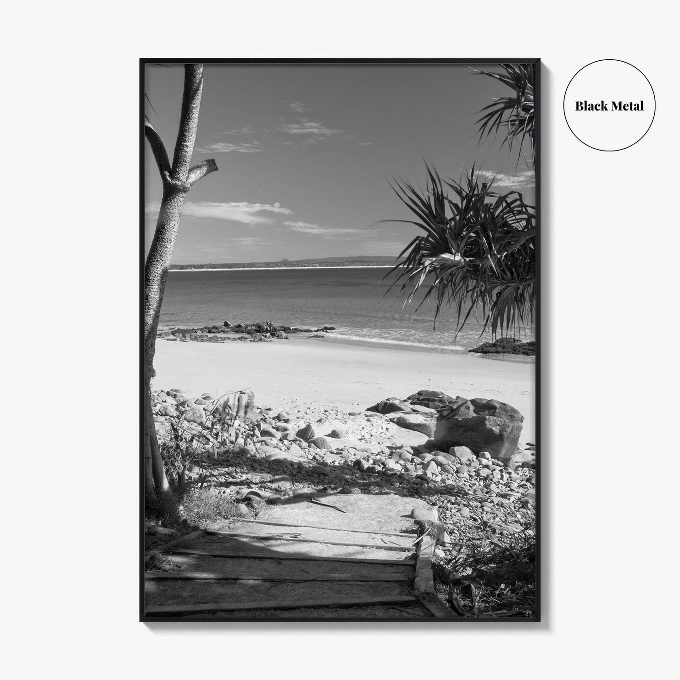 Noosa Heads Black and White Fine Art Photo Print, Sunshine Coast Australia Poster