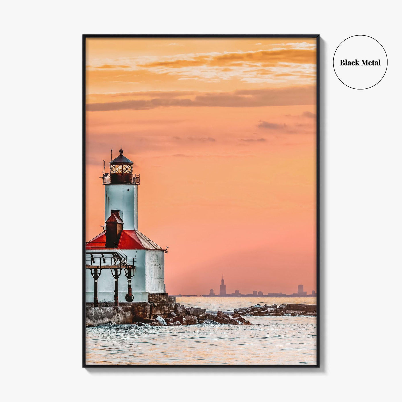 Michigan City Skyline Fine Art Photo Print, Indiana, Lighthouse, Chicago, USA, Wall Decor, Poster