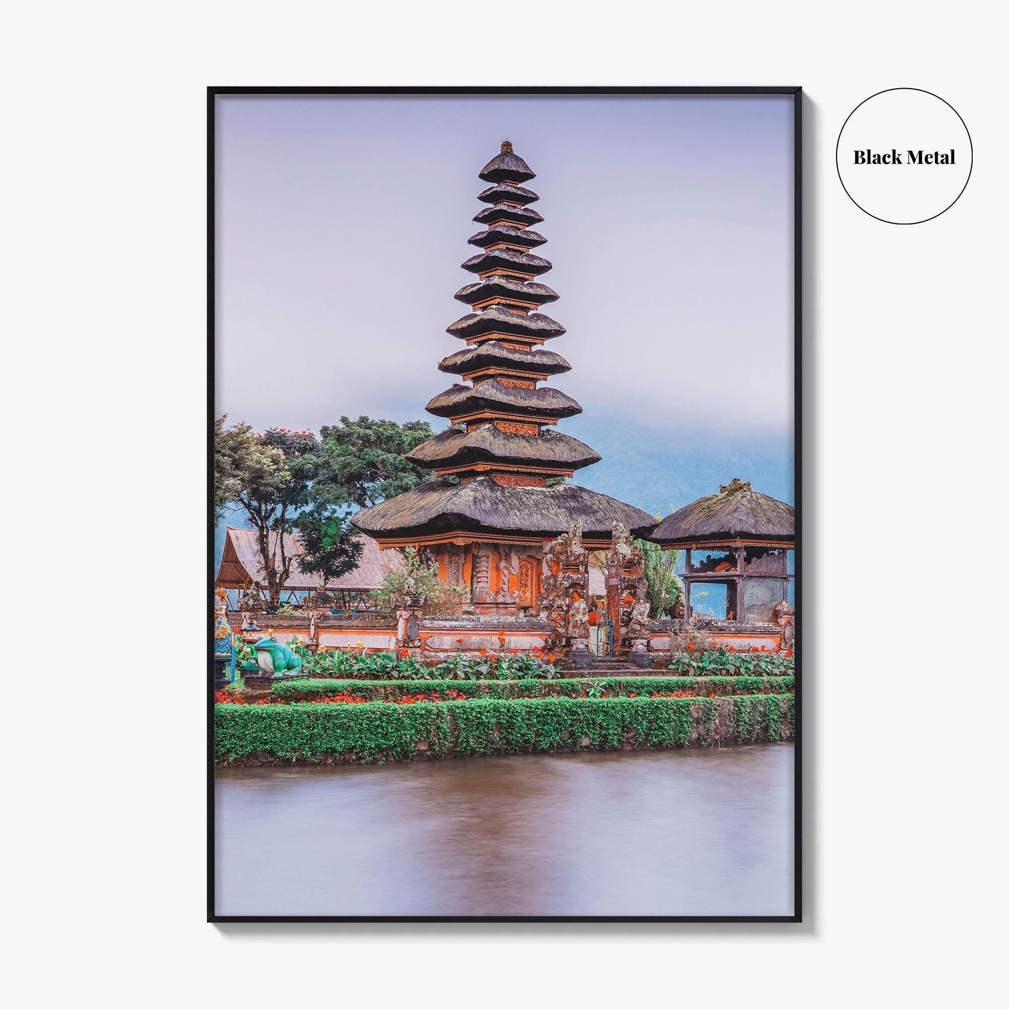 Bali Fine Art Photo Print, Ulun Danu Bratan Temple, Bratan Lake Indonesia Poster