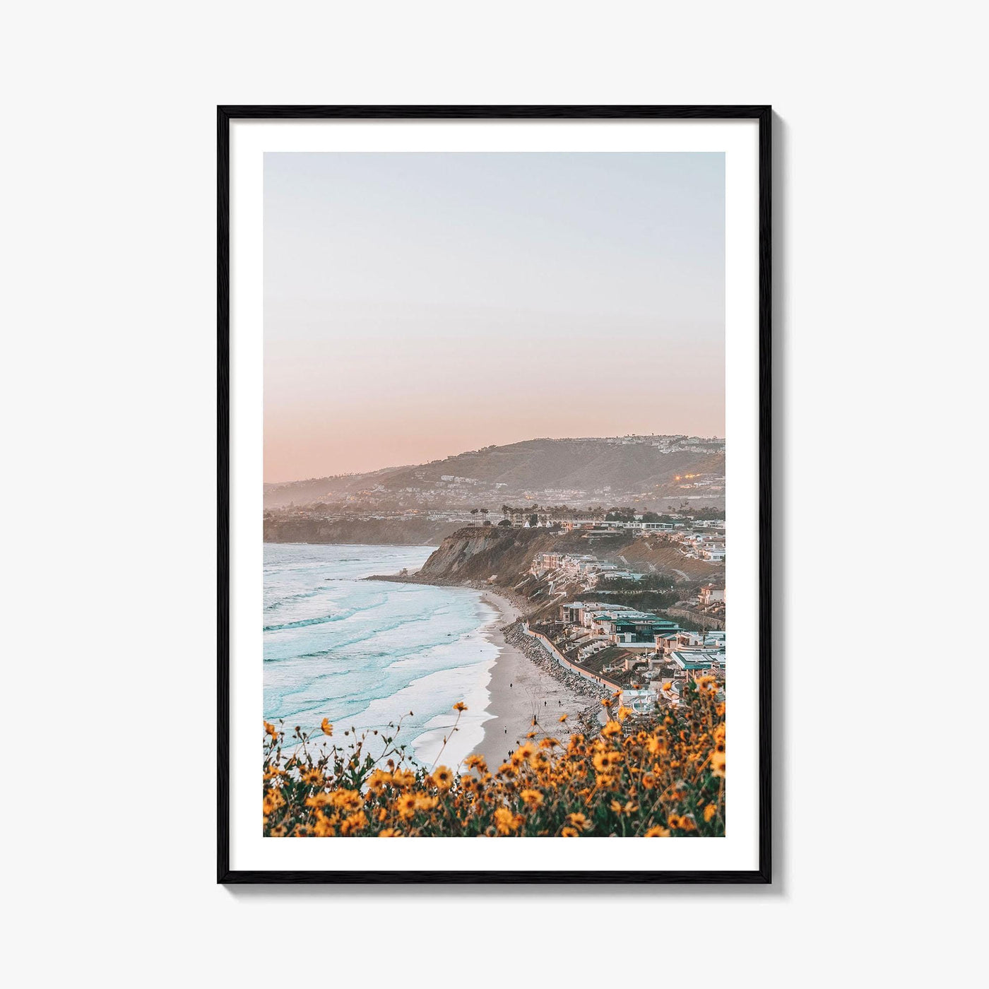 Dana Point Yellow Fine Art Photo Print, Strand Beach, Orange County California Poster, USA