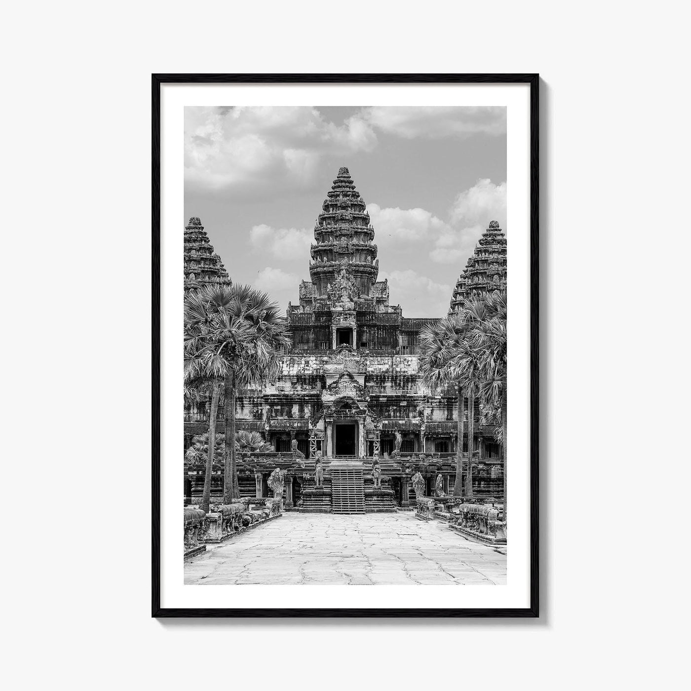 Angkor Wat Black and White Fine Art Photo Print, Siem Reap Cambodia Temple Poster