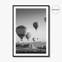 Cappadocia Black and White Fine Art Photo Print, Turkey Goreme Poster