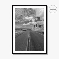 Arizona Desert Black and White Fine Art Photo Print, Southwest USA Poster