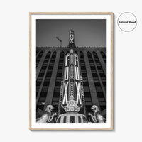 Detroit Black and White Fine Art Photo Print, Fox Theatre, Michigan USA, Poster