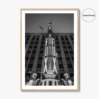 Detroit Black and White Fine Art Photo Print, Fox Theatre, Michigan USA, Poster