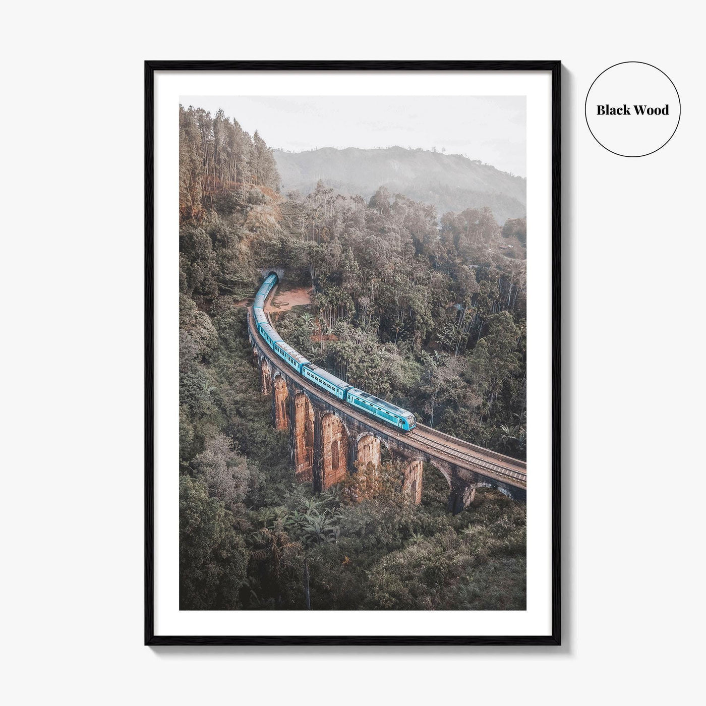 Ella Sri Lanka Fine Art Photo Print, Nine Arch Bridge, Demodara Train Poster