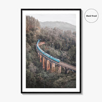 Ella Sri Lanka Fine Art Photo Print, Nine Arch Bridge, Demodara Train Poster