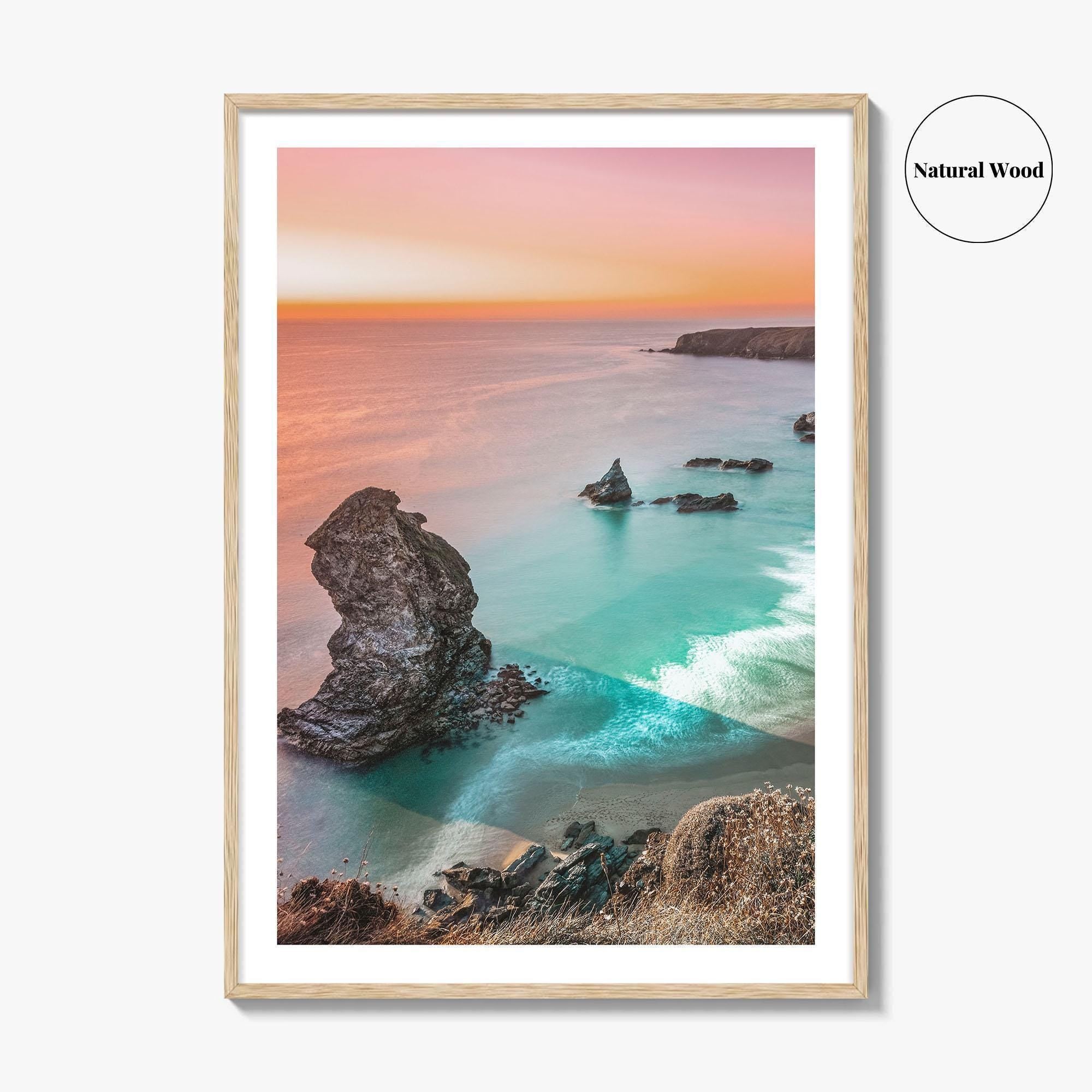 Bedruthan Steps Fine Art Photo Print, Carnewas, Cornwall England, Seascape Poster, Padstow, Newquay