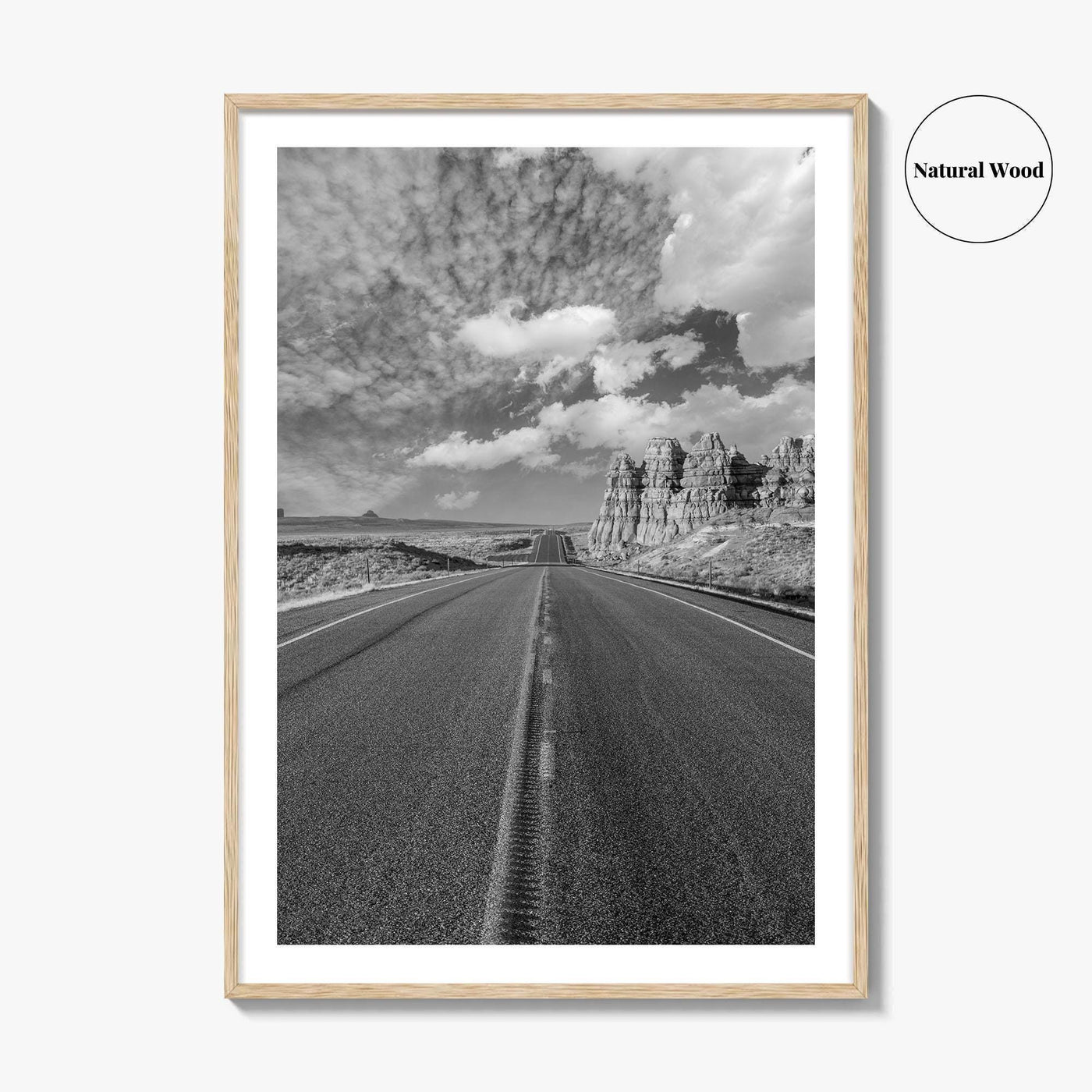 Arizona Desert Black and White Fine Art Photo Print, Southwest USA Poster