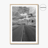 Arizona Desert Black and White Fine Art Photo Print, Southwest USA Poster