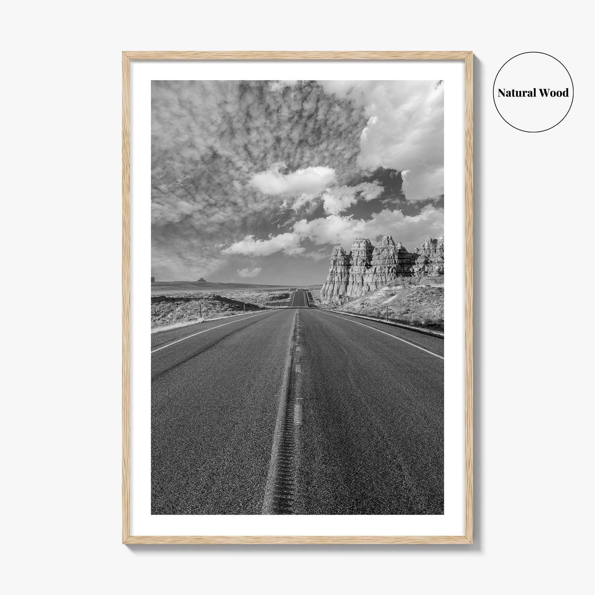 Arizona Desert Black and White Fine Art Photo Print, Southwest USA Poster