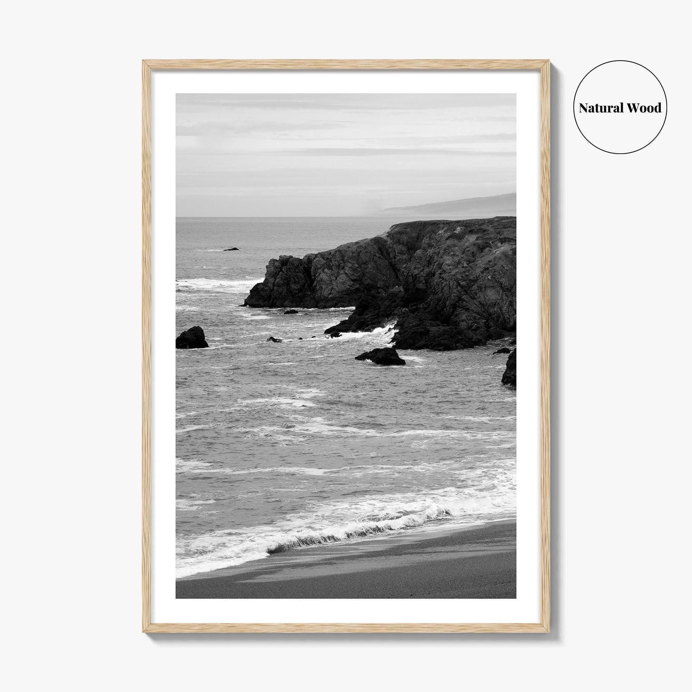 Bodega Bay Black and White Fine Art Photo Print, Sonoma Coast California Poster