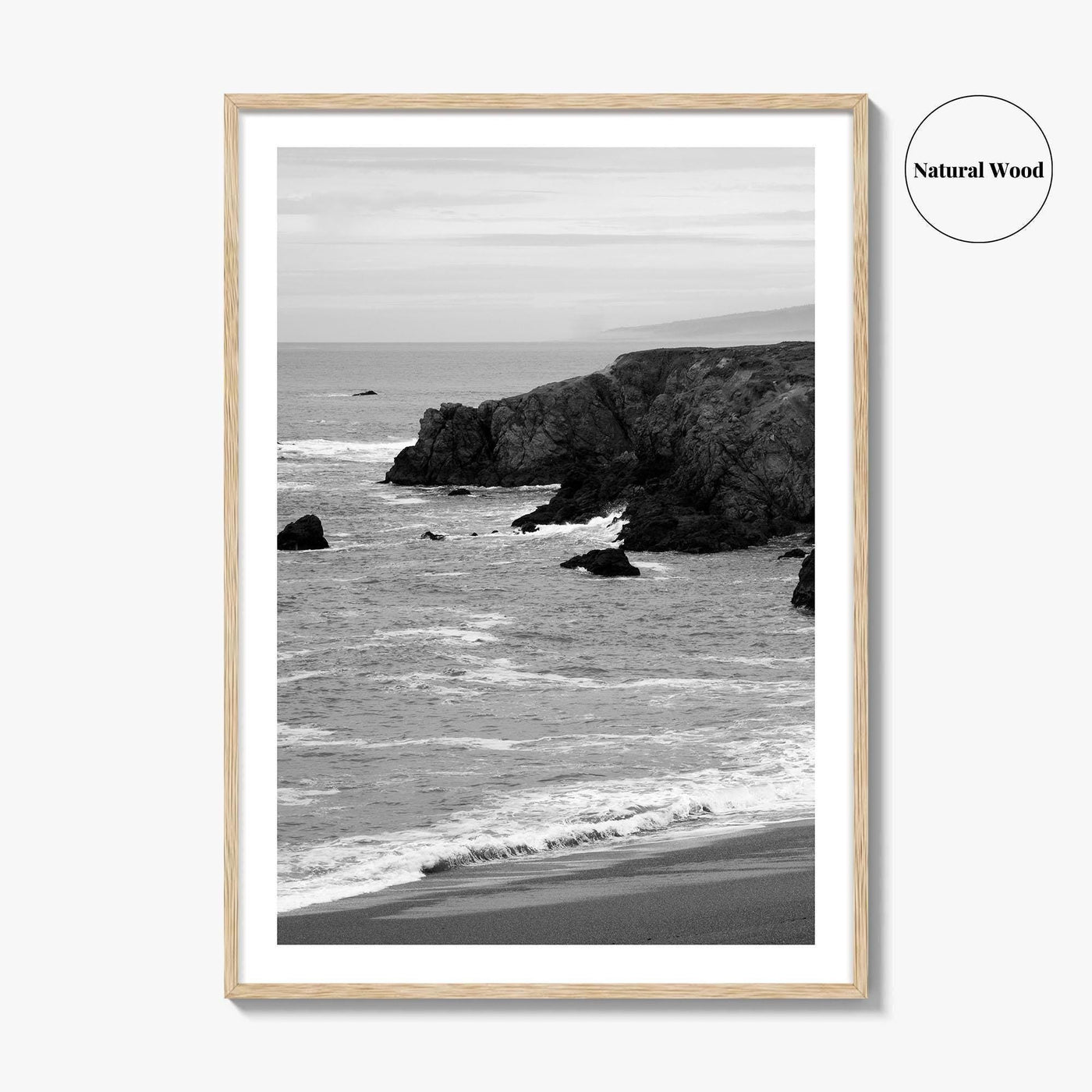 Bodega Bay Black and White Fine Art Photo Print, Sonoma Coast California Poster