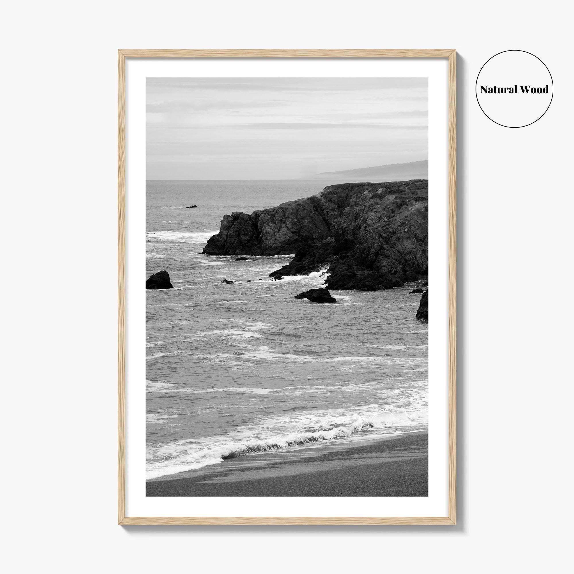 Bodega Bay Black and White Fine Art Photo Print, Sonoma Coast California Poster