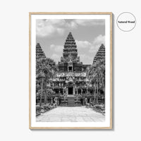 Angkor Wat Black and White Fine Art Photo Print, Siem Reap Cambodia Temple Poster