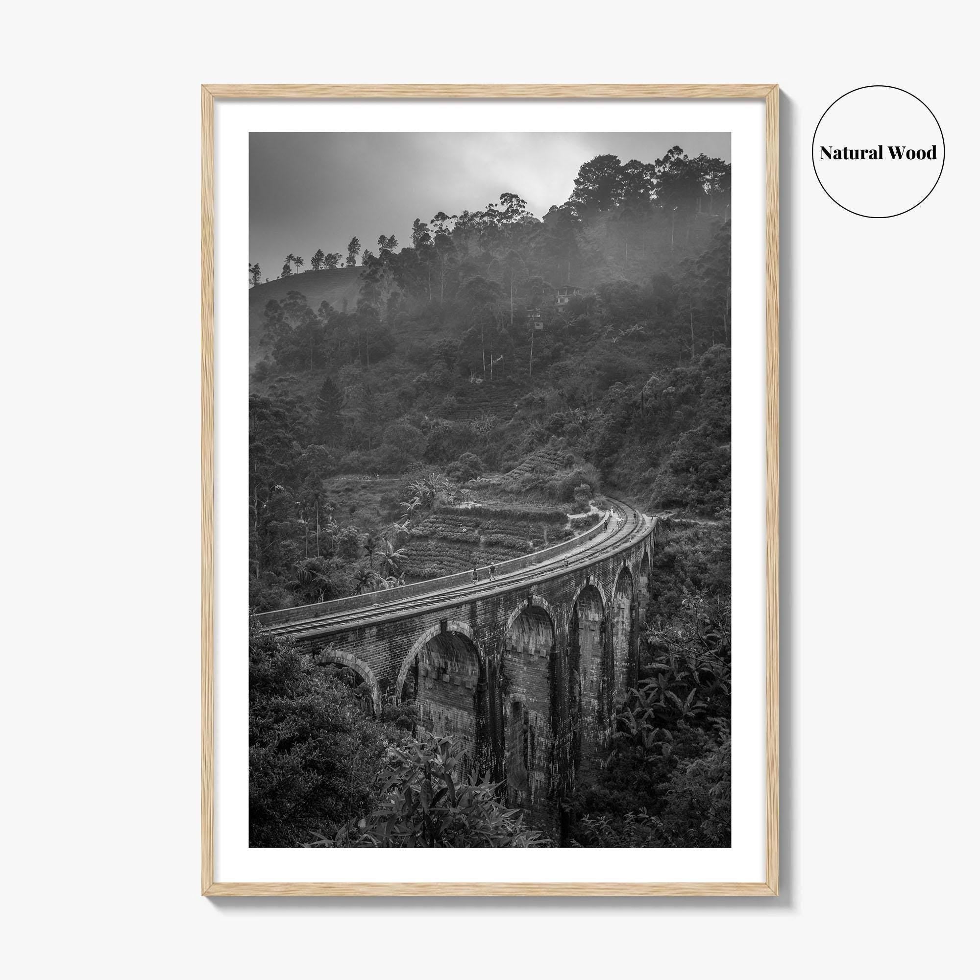 Ella Nine Black and White Fine Art Photo Print, Sri Lanka Demodara Poster