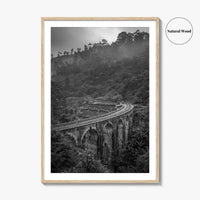 Ella Nine Black and White Fine Art Photo Print, Sri Lanka Demodara Poster