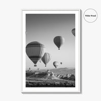 Cappadocia Black and White Fine Art Photo Print, Turkey Goreme Poster