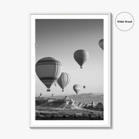 Cappadocia Black and White Fine Art Photo Print, Turkey Goreme Poster