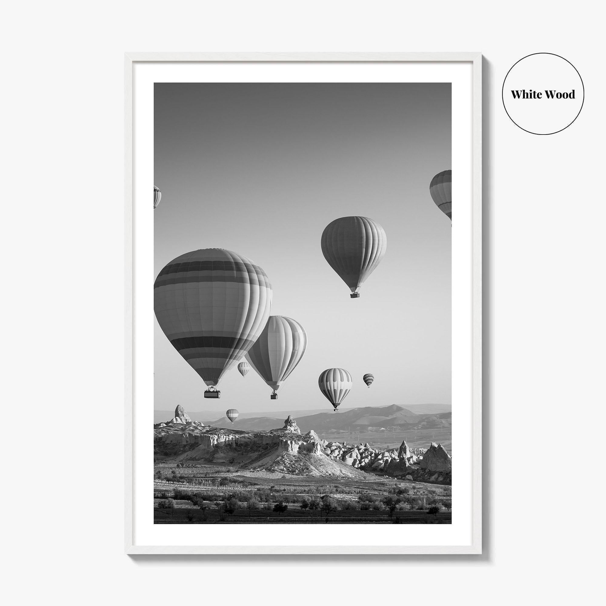 Cappadocia Black and White Fine Art Photo Print, Turkey Goreme Poster