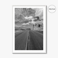 Arizona Desert Black and White Fine Art Photo Print, Southwest USA Poster