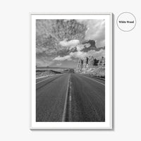 Arizona Desert Black and White Fine Art Photo Print, Southwest USA Poster