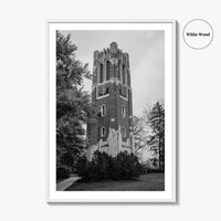 East Lansing Black and White Fine Art Photo Print, Michigan State University Poster