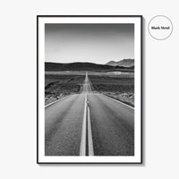 California Black and White Fine Art Photo Print, Route 66, USA Wall Decor Poster