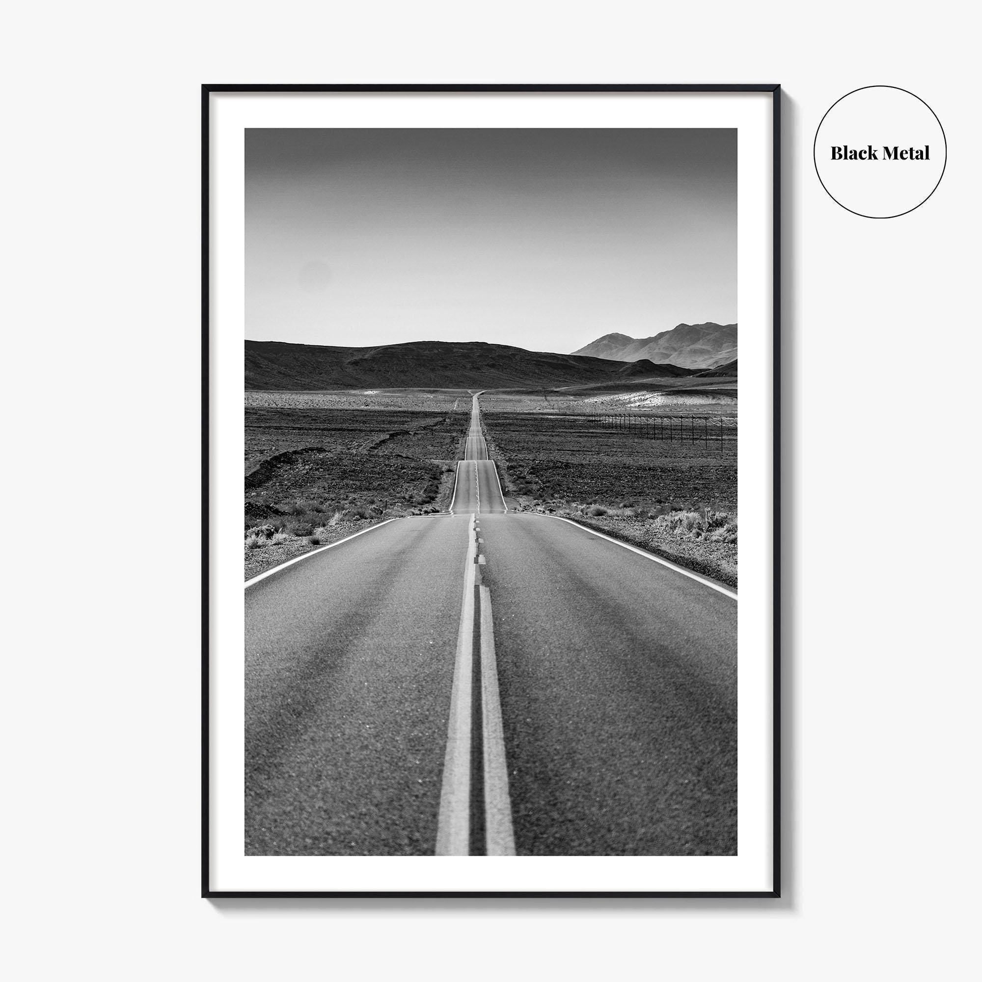 California Black and White Fine Art Photo Print, Route 66, USA Wall Decor Poster