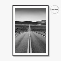 California Black and White Fine Art Photo Print, Route 66, USA Wall Decor Poster